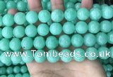 CEQ304 15.5 inches 12mm round green sponge quartz beads