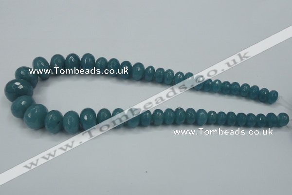 CEQ40 6*10mm - 15*20mm faceted rondelle blue sponge quartz beads