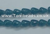 CEQ43 15.5 inches 7*9mm teardrop blue sponge quartz beads