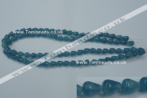 CEQ43 15.5 inches 7*9mm teardrop blue sponge quartz beads