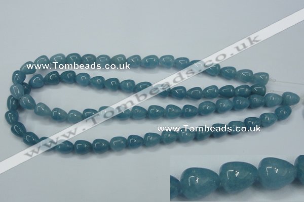 CEQ44 15.5 inches 9*11mm teardrop blue sponge quartz beads