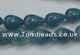 CEQ45 15.5 inches 10*14mm teardrop blue sponge quartz beads