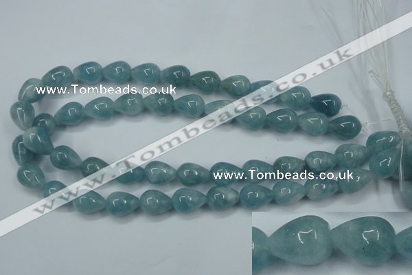 CEQ46 15.5 inches 12*16mm teardrop blue sponge quartz beads