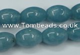 CEQ64 15.5 inches 13*18mm rice blue sponge quartz beads