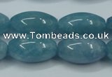 CEQ66 15.5 inches 13*23mm rice blue sponge quartz beads