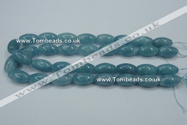 CEQ66 15.5 inches 13*23mm rice blue sponge quartz beads