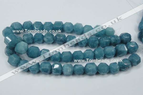 CEQ88 15.5 inches 16*17mm faceted nuggets blue sponge quartz beads