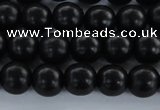 CEY02 15.5 inches 6mm round black ebony wood beads wholesale