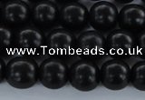 CEY03 15.5 inches 8mm round black ebony wood beads wholesale