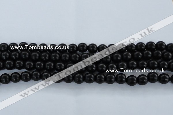 CEY04 15.5 inches 10mm round black ebony wood beads wholesale