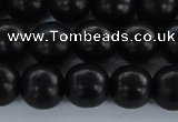 CEY05 15.5 inches 12mm round black ebony wood beads wholesale