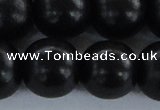 CEY09 15.5 inches 20mm round black ebony wood beads wholesale