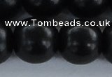 CEY10 15.5 inches 25mm round black ebony wood beads wholesale