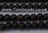 CEY51 15.5 inches 6mm round ebony wood beads wholesale