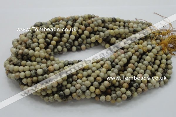 CFA02 15.5 inches 6mm round chrysanthemum agate gemstone beads