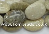 CFA11 15.5 inches 18*25mm oval chrysanthemum agate gemstone beads