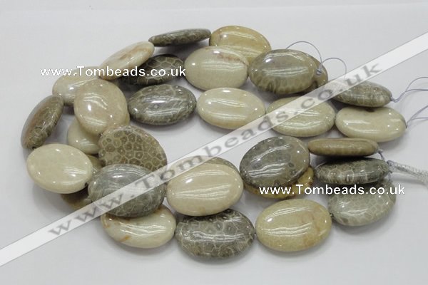 CFA14 15.5 inches 30*40mm oval chrysanthemum agate gemstone beads