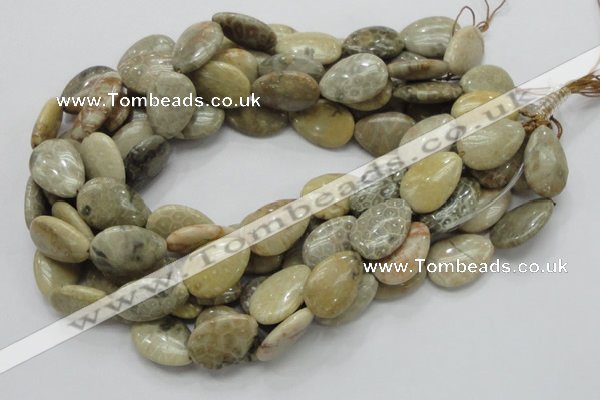 CFA15 15.5 inches 18*25mm flat teardrop chrysanthemum agate beads