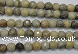 CFA28 15.5 inches 6mm faceted round chrysanthemum agate gemstone beads