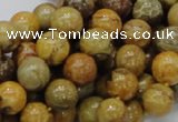 CFA33 15.5 inches 10mm round yellow chrysanthemum agate beads