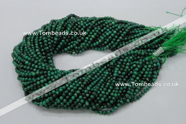 CFA65 15.5 inches 4mm round green chrysanthemum agate beads