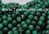 CFA67 15.5 inches 8mm round green chrysanthemum agate beads