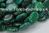 CFA70 15.5 inches 10*14mm oval green chrysanthemum agate beads