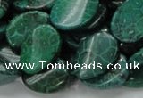 CFA72 15.5 inches 15*20mm twisted oval green chrysanthemum agate beads