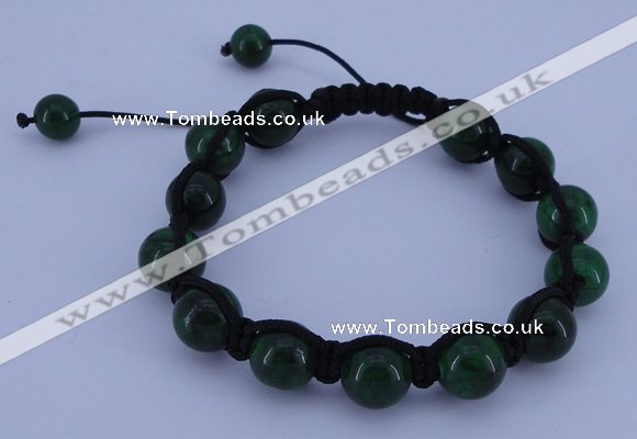 CFB502 10mm round candy jade beads adjustable bracelet wholesale