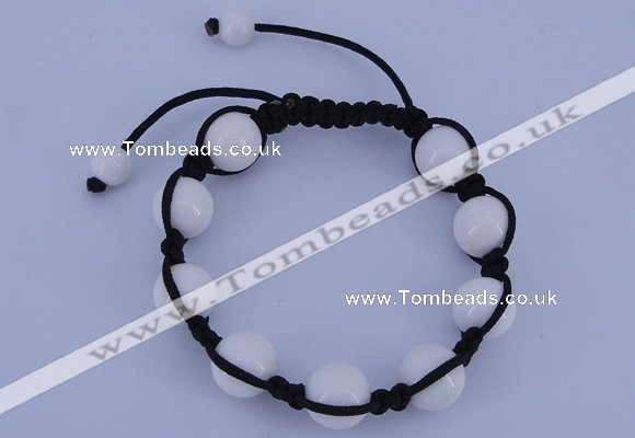 CFB515 12mm round candy jade beads adjustable bracelet wholesale