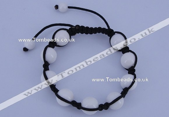 CFB515 12mm round candy jade beads adjustable bracelet wholesale