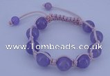 CFB516 12mm round candy jade beads adjustable bracelet wholesale