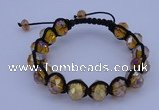 CFB535 8*12mm faceted rondelle crystal beads adjustable bracelet wholesale