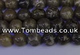 CFC211 15.5 inches 6mm round grey fossil coral beads wholesale