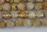 CFC236 15.5 inches 6mm faceted nuggets fossil coral beads