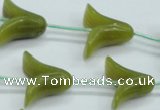 CFG10 15.5 inches 20*26mm carved flower Korean jade beads