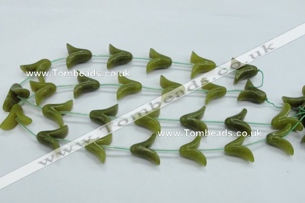 CFG10 15.5 inches 20*26mm carved flower Korean jade beads