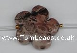 CFG1010 15.5 inches 30mm carved flower artistic jasper beads