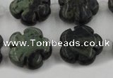 CFG1027 15.5 inches 16mm carved flower kambaba jasper beads