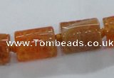 CFG1101 15.5 inches 15*20mm carved tube agate gemstone beads