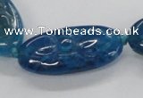 CFG1138 15.5 inches 20*40mm carved oval agate gemstone beads