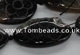 CFG1176 15.5 inches 20*40mm – 25*45mm carved freeform agate beads