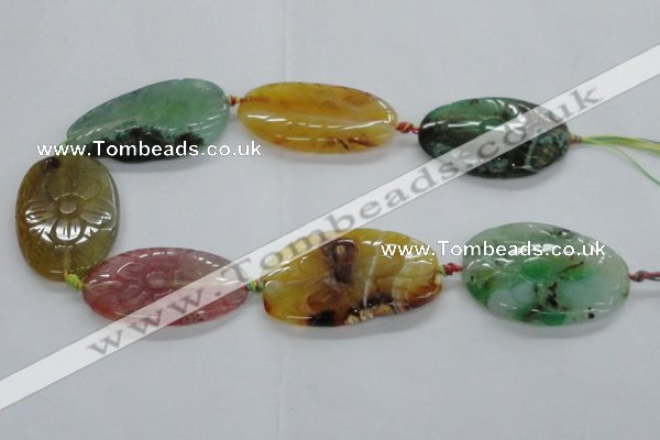 CFG1181 15.5 inches 25*40mm – 35*50mm carved freeform agate beads