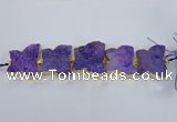 CFG1192 7.5 inches 40*45mm - 45*55mm butterfly druzy agate beads