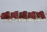 CFG1193 7.5 inches 40*45mm - 45*55mm butterfly druzy agate beads