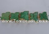 CFG1195 7.5 inches 40*45mm - 45*55mm butterfly druzy agate beads