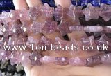 CFG1300 15.5 inches 15mm carved star strawberry quartz beads