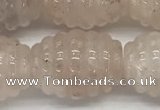 CFG1504 15.5 inches 15*20mm carved rice pink quartz beads