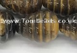 CFG1519 15.5 inches 15*20mm carved teardrop tiger eye beads