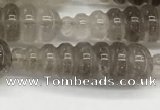 CFG1525 15.5 inches 10*35mm carved teardrop smoky quartz beads